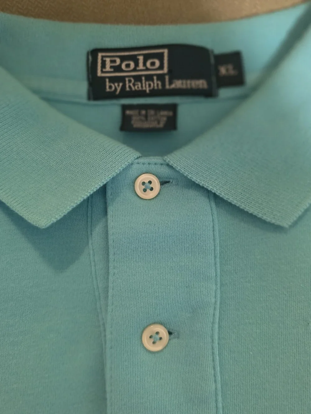 Ralph Lauren Men’s Polo Shirt in Aqua with Pink Pony